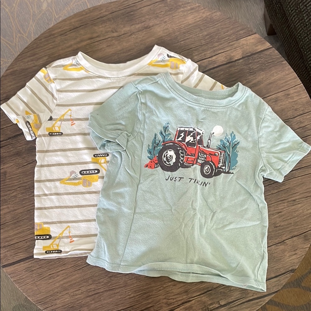 Kids Tractor and Construction Themed T-Shirts